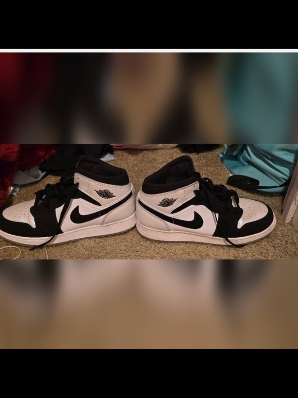 Jordan White & Black High-Top Sneakers